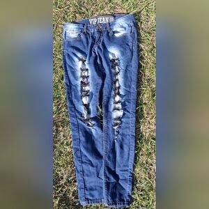 VIP Ripped Indigo Men's Skinny Jeans